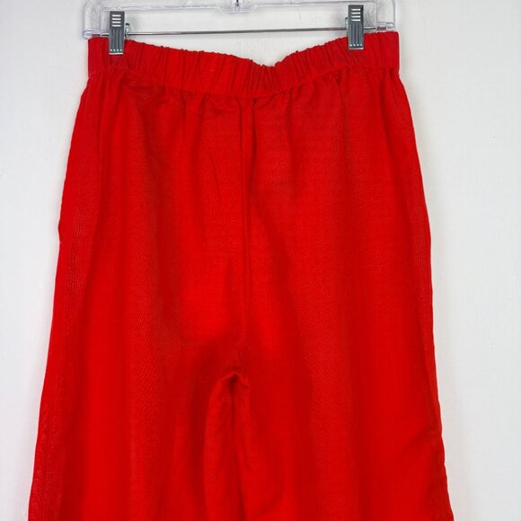 NWT Ann Taylor The Easy Palazzo Pant in Linen Blend Red Size Small S NEW - Picture 10 of 12